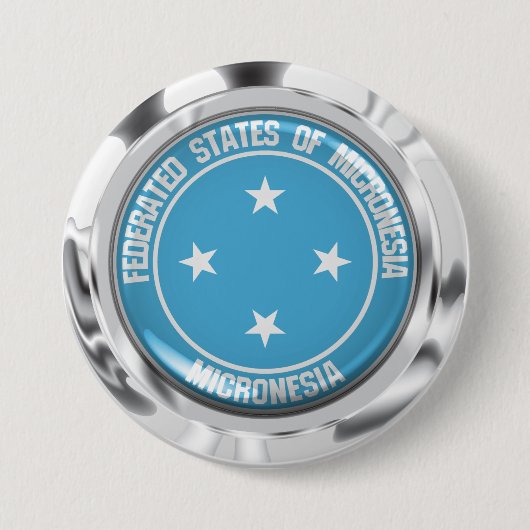 Micronesia Round Emblem Ronde Button 7,6 Cm (Voorkant)