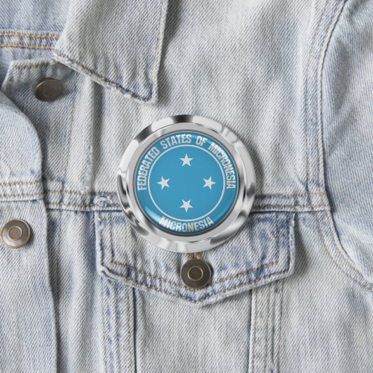Micronesia Round Emblem Ronde Button 7,6 Cm (In situ)