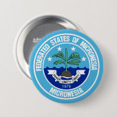 Micronesia Round Emblem Ronde Button 7,6 Cm (Voorkant /achterkant)