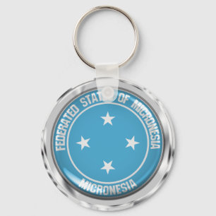 Micronesia Round Emblem Sleutelhanger