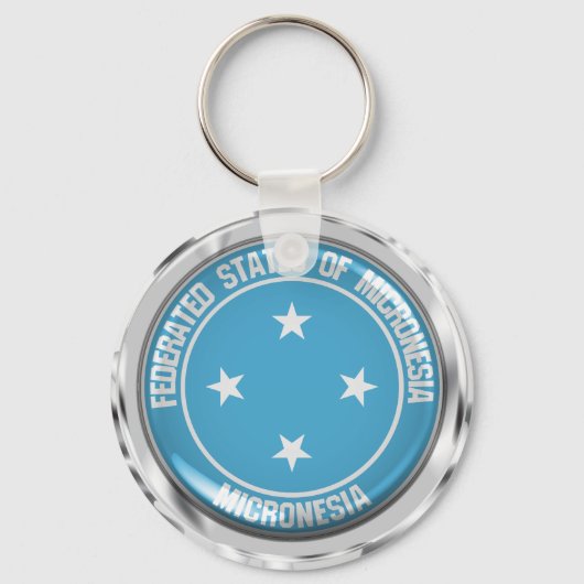 Micronesia Round Emblem Sleutelhanger (Voorkant)