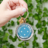 Micronesia Round Emblem Sleutelhanger (Hand)