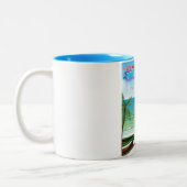 Micronesia "Travel in avontuur" Tweekleurige Koffiemok (Links)