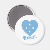 Micronesia Vlag Hart Magneet (Voorkant / Achterkant)