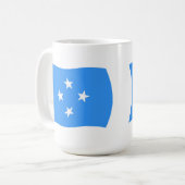 Micronesia Vlag Mokka Koffiemok (Voorkant links)
