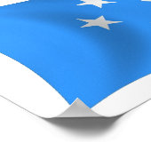 Micronesia Vlag Poster Print (Hoek)