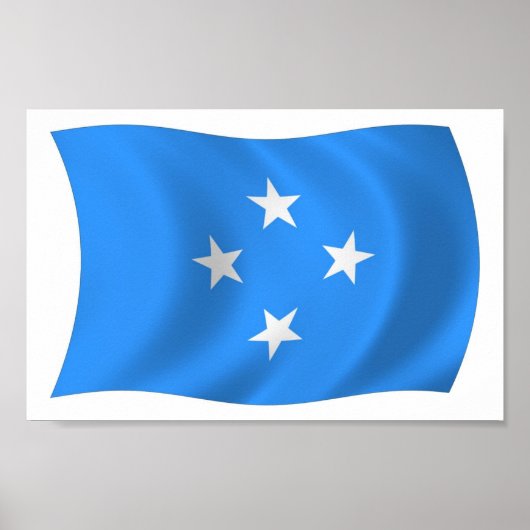 Micronesia Vlag Poster Print (Voorkant)