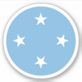 Micronesia Vlag Ronde Sticker (Voorkant)