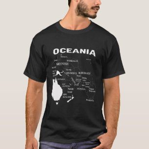Micronesië Kaart Polynesië Kaart Melanesië T-shirt