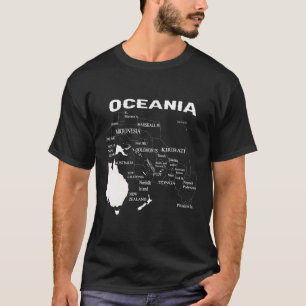 Micronesië Kaart Polynesië Kaart Melanesië T-shirt