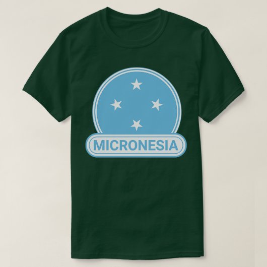 Micronesië Landenbadge Micronesia Vlag T-shirt (Design voorkant)