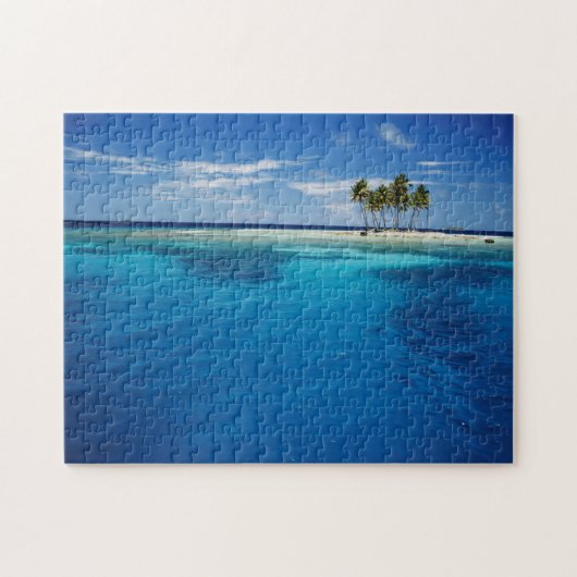 Micronesië, Tonowas, Uitzicht op idyllisch tropisc Legpuzzel (Horizontaal)