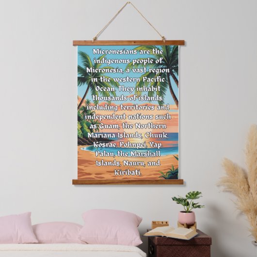 Micronesiërs: Wij zijn één Hangend Wandkleed (Slaapkamer)