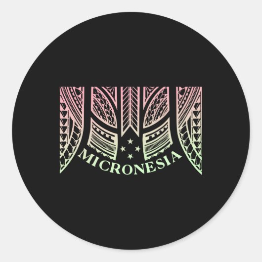 Micronesische Chuuk Yap Kosrae en Pohnpei Ronde Sticker (Voorkant)