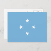 Micronesische vlag, Federale Staten van Micronesië Briefkaart (Voorkant / Achterkant)