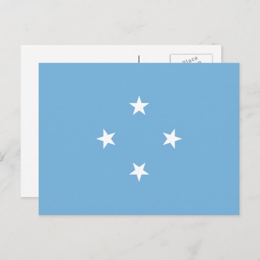 Micronesische vlag, Federale Staten van Micronesië Briefkaart (Voorkant / Achterkant)