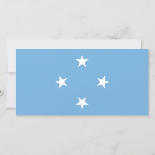 Micronesische vlag (Federale Staten van Micronesië Kaart (Voorkant)