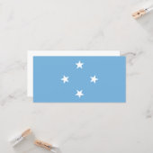 Micronesische vlag (Federale Staten van Micronesië Kaart (Voorkant / Achterkant in situ)