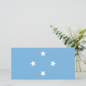 Micronesische vlag (Federale Staten van Micronesië Kaart (Staand voorkant)