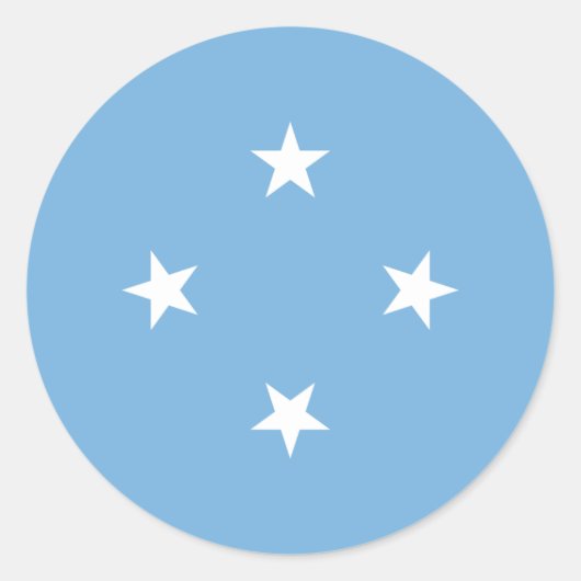 Micronesische vlag, Federale Staten van Micronesië Ronde Sticker (Voorkant)