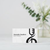Microphone Musical Note Graphic Visitekaartje (Staand voorkant)