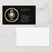 MicrophoneIcon Professionele Omroeper BusinessCard Visitekaartje (Voorkant / Achterkant)