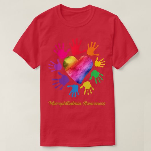 Microphthalmia Awareness Hands Microphthalmia Gift T-shirt (Design voorkant)