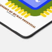 Microprocessor en expressie van het menselijk pote bureaumat (Hoek)