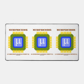 Microprocessor en expressie van het menselijk pote bureaumat (Voorkant)