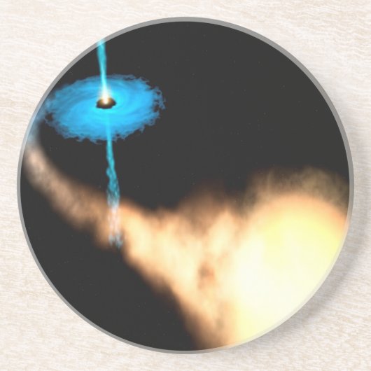 Microquasar ontdekt in onze melkweg zandsteen onderzetter (Voorkant)