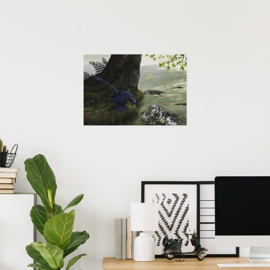 Microraptor Piscivory Print (Thuiskantoor)