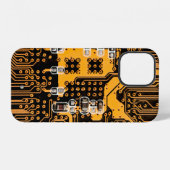 Microschema textuur illustratiechip,micro,achtergr iPhone hoesje (Achterkant horizontaal)