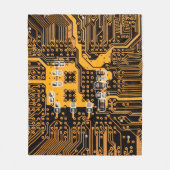 Microschemaillustratieschip, micro,backgro fleece deken (Voorkant)