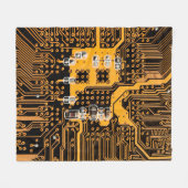 Microschemaillustratieschip, micro,backgro fleece deken (Voorkant (Horizontaal))