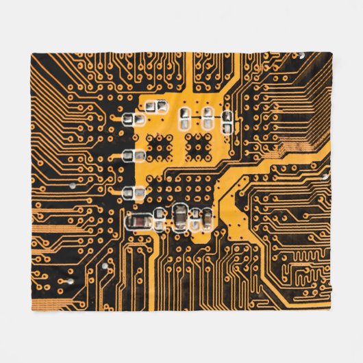 Microschemaillustratieschip, micro,backgro fleece deken (Voorkant (Horizontaal))