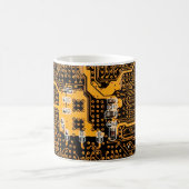 Microschemaillustratieschip, micro,backgro koffiemok (Center)