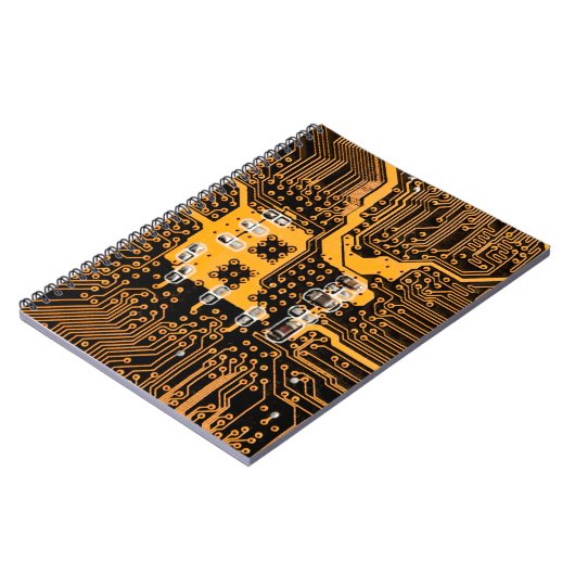 Microschemaillustratieschip, micro,backgro notitieboek (Linkerzijde)