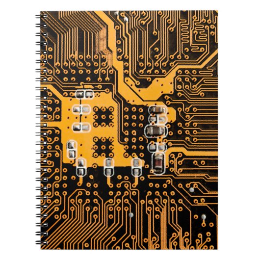 Microschemaillustratieschip, micro,backgro notitieboek (Voorkant)