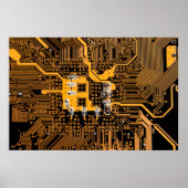 Microschemaillustratieschip, micro,backgro poster (Voorkant)