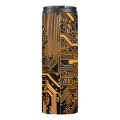 Microschemaillustratieschip, micro,backgro thermosbeker (Achterkant)