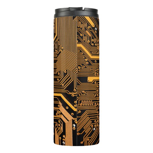 Microschemaillustratieschip, micro,backgro thermosbeker (Achterkant)