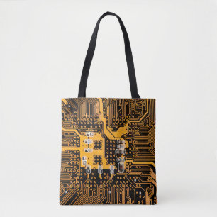 Microschemaillustratieschip, micro,backgro tote bag