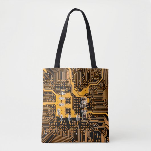 Microschemaillustratieschip, micro,backgro tote bag (Voorkant)