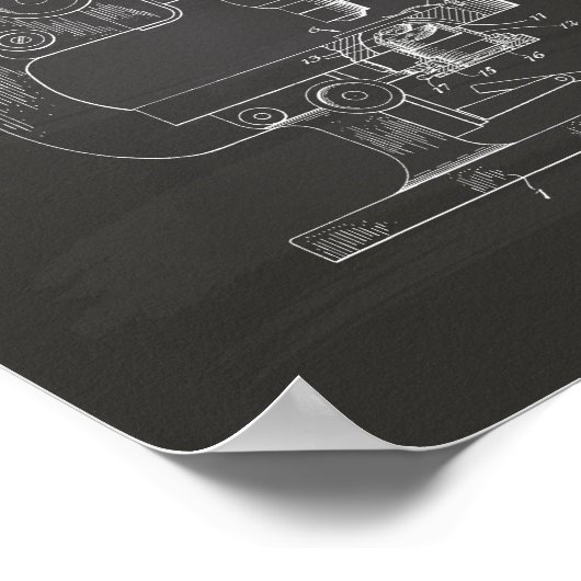 Microscoop 1948 Patent Art Chalkboard Poster (Hoek)