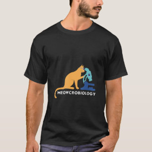 Microscoop Bacteria Science Microbiology Cat T-shirt