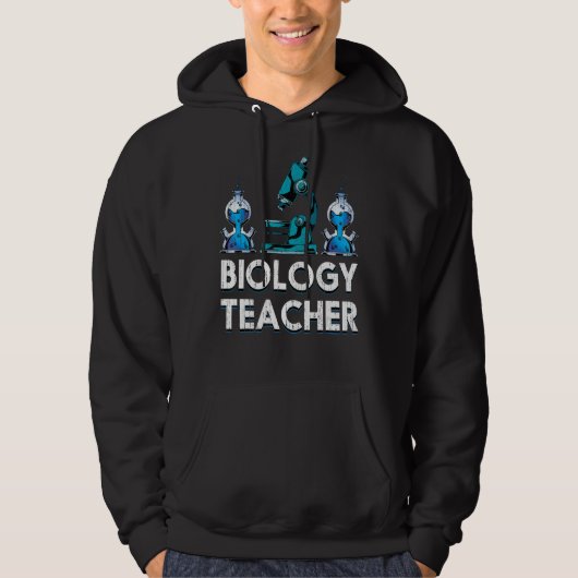 Microscoop Biologist Science Lab Biology Teacher B Hoodie (Voorkant)