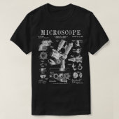 Microscoop bioloog Science  Patent Drawin T-shirt (Design voorkant)