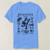 Microscoop bioloog Science  Patent Drawin T-shirt (Design voorkant)