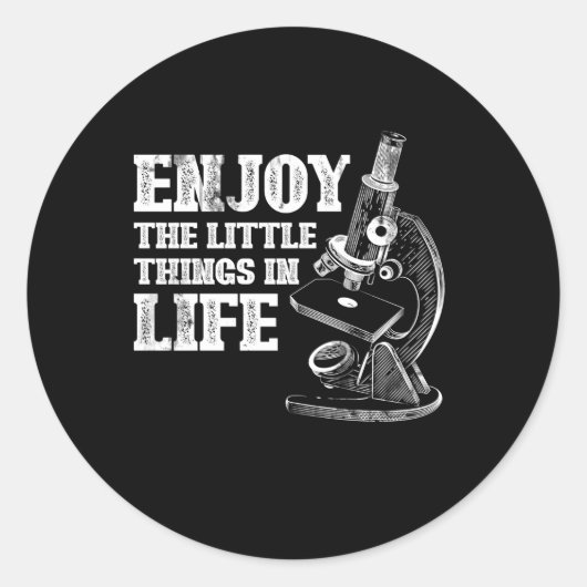 Microscoop Bioloog Wetenschap Laboratorium Biologi Ronde Sticker (Voorkant)