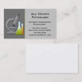 Microscoop- en testbuizen, grijs visitekaartje (Voorkant / Achterkant)